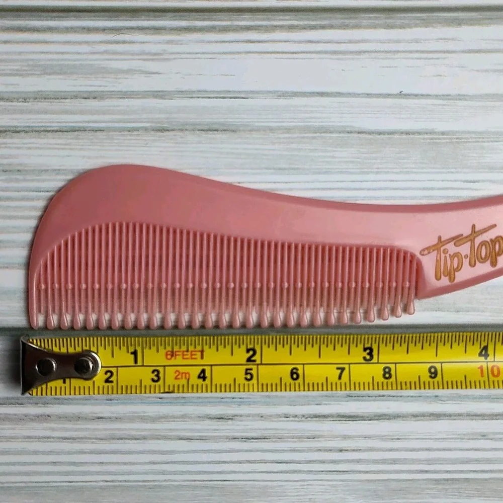 Vintage Tip-Top‎ Unbreakable Swirl Styler Pink Nylon Rat Tail Teasing Hair Comb